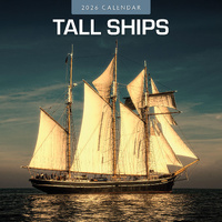 2026 Calendar Tall Ships 16-Month Square Wall, Red Robin RR261365