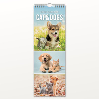 2026 Calendar Cats & Dogs Slim Wall, Red Robin RR263006