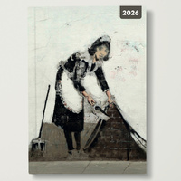 2026 Diary Banksy A5 Week to View Padded, Red Robin RR265018