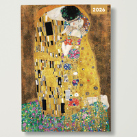 2026 Diary Klimt A5 Week to View Padded, Red Robin RR265032