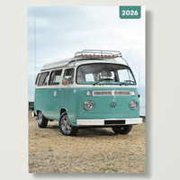 2026 Diary Camper Vans A5 Week to View Padded, Red Robin RR265065
