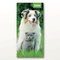 2026 Diary Cats & Dogs Pocket Week to View, Red Robin RR266006