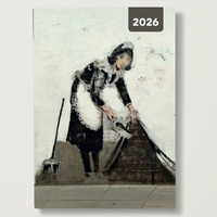 2026 Diary Banksy A6 Week to View Flexi, Red Robin RR267018
