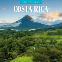 2026 Calendar Costa Rica 16-Month Square Wall, Red Robin RR261372