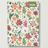2026 Diary Little Garden A6 Week to View Flexi, Red Robin RR267098