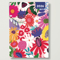 2026 Diary Modern Floral A6 Week to View Flexi, Red Robin RR267100