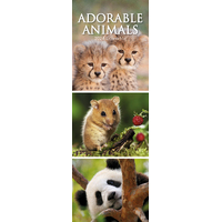 2024 Calendar Adorable Animals Slim Wall by The Gifted Stationery GSC23921