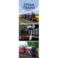 2024 Calendar Steam Trains Slim Wall by The Gifted Stationery GSC23927