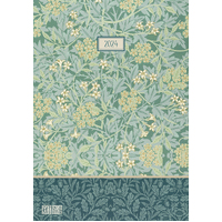 2024 Diary William Morris Jasmine A5 Week to View Padded, The Gifted Stationery