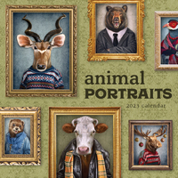 2022 Calendar Animal Portraits Square Wall by Paper Pocket 