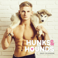 2024 Calendar Hunks and Hounds Square Wall, Paper Pocket CPB12