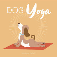 2024 Calendar Dog Yoga Square Wall, Paper Pocket CAB48