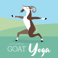 2024 Calendar Goat Yoga Square Wall, Paper Pocket CAB19