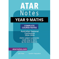ATAR Notes Year 9 Maths Complete Course Notes (2024-2026)