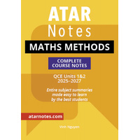 ATAR Notes QCE Maths Methods 1&2 (2025-2027)