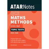 ATAR Notes QCE Maths Methods 3&4 Topic Tests (2026-2028)