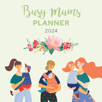 2024 Calendar Busy Mums Planner Square Wall, Paper Pocket CPB3