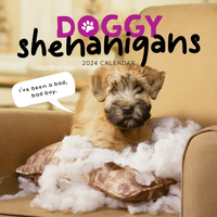 2022 Calendar Doggy Shenanigans Square Wall by Paper Pocket