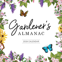 2024 Calendar Gardeners Almanac Square Wall, Paper Pocket CPB5