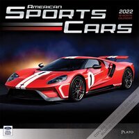 2022 Calendar American Sports Cars 16-Month Square Wall Foil by Plato BT40633
