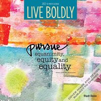 2022 Calendar Live Boldly 16-Month Square Wall by Brush Dance BT41968