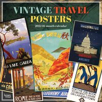 2022 Calendar Vintage Travel Posters 16-Month Square Wall by Browntrout BT43986