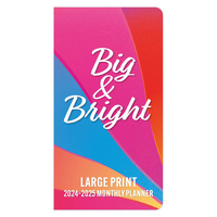 2024-2025 2-Year Planner Big & Bright Large Print Pocket MTV Browntrout BT57938