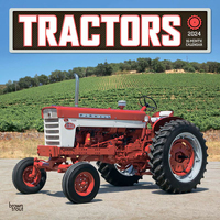 2024 Calendar Tractors 16-Month Square Wall Browntrout BT65407