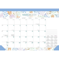 2024 Calendar Seaside Currents Monthly Desk Pad Browntrout BT68705