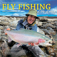 2024 Calendar Fly Fishing Dreams 16-Month Square Wall Browntrout BT70609