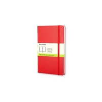 Moleskine Classic Notebook, Large, Plain, Red, Hard Cover