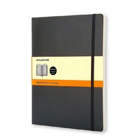 Moleskine Classic Notebook Extra Large - Black, Ruled, Soft Cover S07223