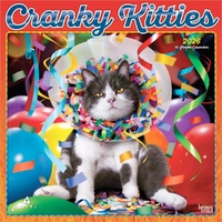 2026 Calendar Avanti Cranky Kitties 16-Month Square Wall, BrownTrout BT01414