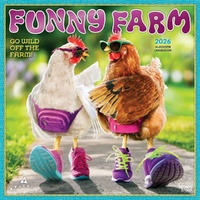 2026 Calendar Avanti Funny Farm 16-Month Square Wall, BrownTrout BT01452