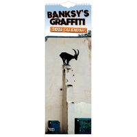 2026 Calendar Banksy's Graffiti Slim Wall, BrownTrout BT01674