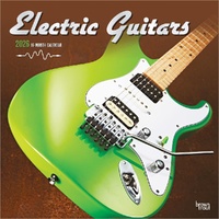2026 Calendar Electric Guitars 16-Month Square Wall, BrownTrout BT03180
