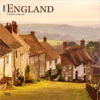 2026 Calendar England 16-Month Square Wall, BrownTrout BT03203