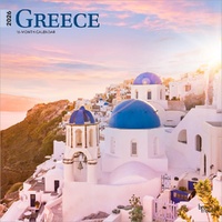 2026 Calendar Greece 16-Month Square Wall, BrownTrout BT03548
