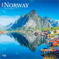 2026 Calendar Norway 16-Month Square Wall, BrownTrout BT04934