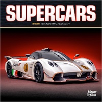 2026 Calendar Motor Club Supercars 16-Month Mini Wall, BrownTrout BT05726