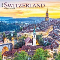 2026 Calendar Switzerland 16-Month Square Wall, BrownTrout BT05757