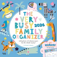 2026 Calendar The Very Busy Family Organizer with Stickers 16-Month Square Wall, BrownTrout BT05894