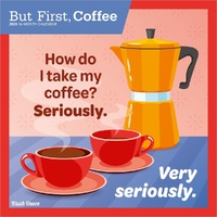 2026 Calendar Brush Dance But First, Coffee 16-Month Square Wall, BrownTrout BT06501