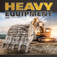 2026 Calendar Heavy Equipment 16-Month Square Wall, BrownTrout BT08062