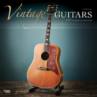2027 16-Month Calendar Vintage Guitars Square Wall, Browntrout BT11178