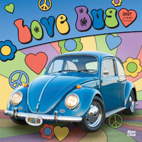 2027 16-Month Calendar Motor Club Love Bug Square Wall, Browntrout BT11222