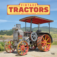 2027 16-Month Calendar Vintage Tractors Square Wall, Browntrout BT11284