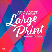 2027 16-Month Calendar Big & Bright Large Print Square Wall, Browntrout BT12748