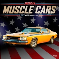 2027 16-Month Calendar American Muscle Cars Square Wall, Browntrout BT12892
