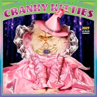 2027 16-Month Calendar Avanti Cranky Kitties Square Wall, Browntrout BT12939